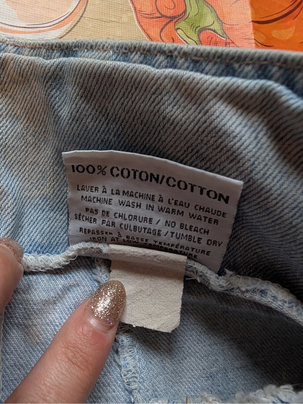 Santana Vintage 100% Cotton Denim Zip-Up Skirt – Made in Canada size 11 - Picture 2 of 8